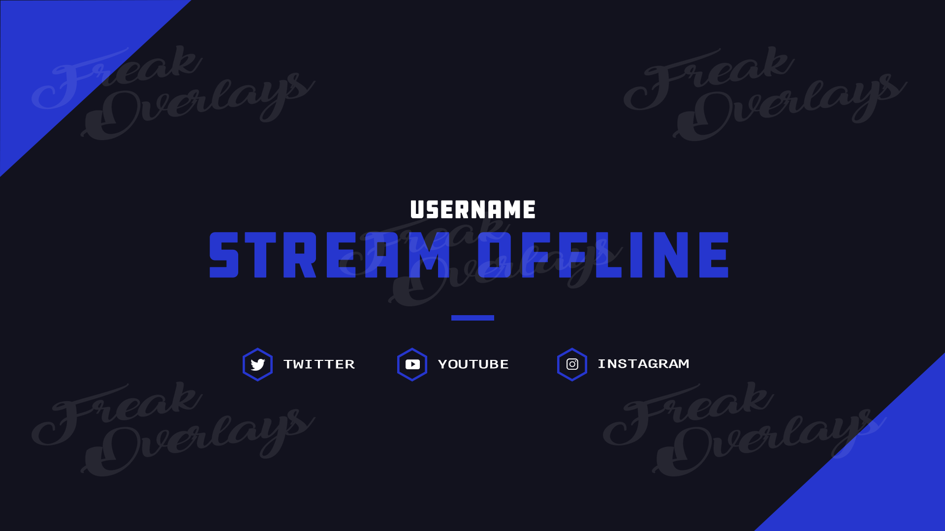 Twitch Offline Screen Streamer Overlays
